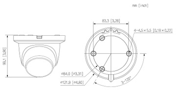 IP-КУПОЛЬНАЯ КАМЕРА DAHUA IPC-HDW2849TM-S-IL-0280B WizSense - 8,3 Мпикс.