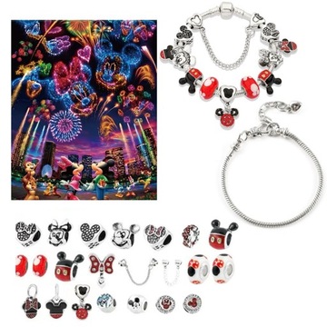 KALENDARZ ADWENTOWY BIŻUTERIA CHARMS DO BRANSOLETEK DLA DZIECI MICKEY