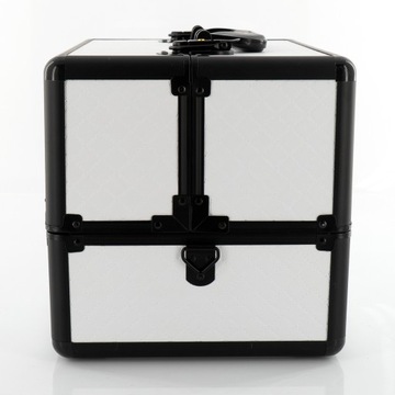 Стеганый косметичка для светильника, БЕЛЫЙ, ЧЕРНЫЙ