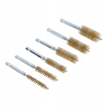 НАБОР ИЗ 6 МЕДНЫХ ЩЕТОК ДЛЯ ДРЕЛЬ, ОТВЕРТКИ, СТАЛИ, МЕТАЛЛА, ДЕРЕВА