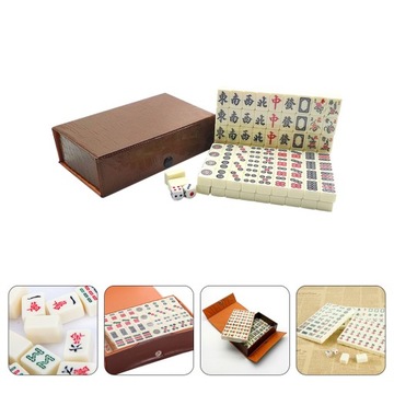 Mahjong Travel Set Портативная традиционная китайская настольная игра для вечеринок
