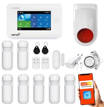 Alarm bezprzewodowy GSM WiFi zestaw syrena SMS PL