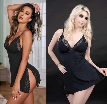 Bielizna damska Seksowna bielizna nocna Spaghetti Strap Koszula nocna Babydoll Koszulka