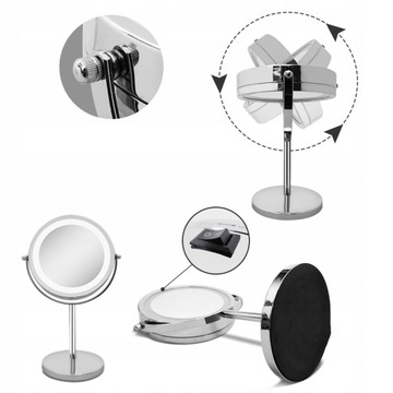 КОСМЕТИЧЕСКОЕ ЗЕРКАЛО СО СВЕТОДИОДНОЙ ПОДСВЕТКОЙ ДЛЯ МАКИЯЖА