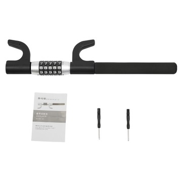 ЧЕРНЫЙ УНИВЕРСАЛЬНЫЙ РУЛЕВОЙ ЗАМОК С КОДОМ