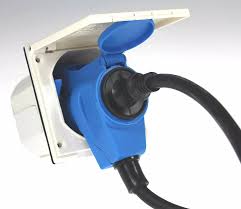 Переходник CEE, прямоугольный разъем с розеткой