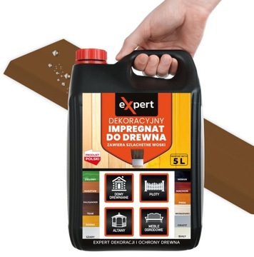 IMPREGNAT farba do drewna z WOSKAMI 5l TEAK