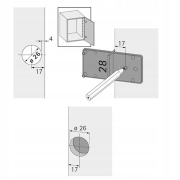 ШАБЛОН ДЛЯ УСТАНОВКИ УНИВЕРСАЛЬНОЙ МЕБЕЛЬНОЙ ПЕТЛИ