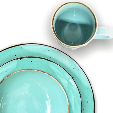 Alumina TIFFANY serwis OBIADOWY + KUBKI 12 osób