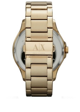 Armani Exchange AX2122 wielofunkcyjny zegarek ze stali nierdzewnej złotej