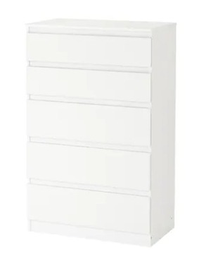 Ikea KULLEN Komoda, 5 szuflad, biały, 70x112 cm