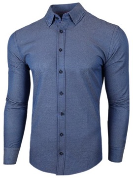 Koszula Męska Di Selentino niebieska SLIM FIT Bawełna 38 / S
