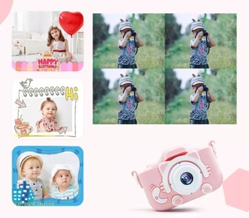 ЦИФРОВАЯ КАМЕРА ДЛЯ ДЕТЕЙ 12MPX СЕЛФИ КОШКА + SD