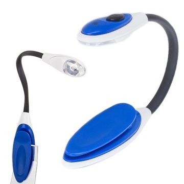 Гибкая светодиодная лампа для чтения книг с зажимом