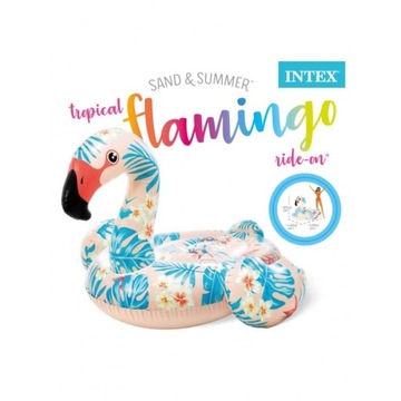 FLAMING TROPIKALNY MATERAC DUŻY INTEX
