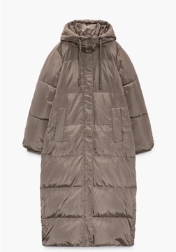 ПУХОВИК ZARA С КАПЮШОНОМ ВОДА И ВЕТР XS