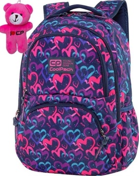 CoolPack Plecak w Serca CP dla Dziewczynki Dart DRAWING HEARTS BLUE