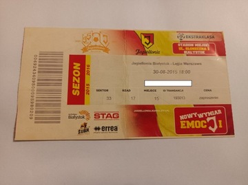 JAGIELLONIA BIAŁYSTOK - LEGIA WARSZAWA 30-08-2015