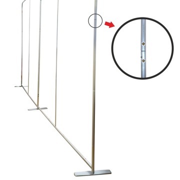 Текстильная рекламная стена 10х3м, прямая, двусторонняя