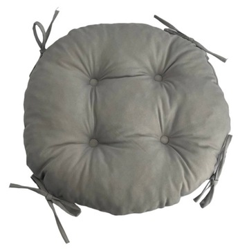 Подушка на табурет на стул 35см СВЕТЛО-СЕРЫЙ КРУГ