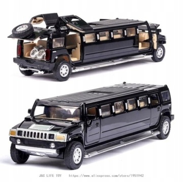 1:32 Model metalu limuzyny aluminium hummer