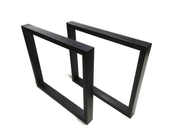 NOGI DO STOŁU 90x72 cm PROFIL 8x4 CZARNE BIAŁE METALOWE LOFT INDUSTRIAL