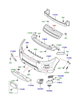 LAND ROVER OE LR076020 MŘÍŽKA CHLADIČŮ
