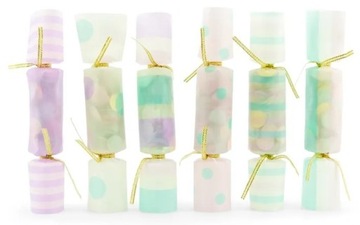 Krakersy z konfetti 3x17x3,5cm 6 sztuk confetti