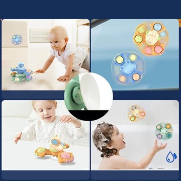 ДЕТСКИЙ СПИННЕР С ПРИСОСКОЙ СЕНСОРНАЯ ИГРУШКА ДЛЯ ВАННЫ 3 ШТ.