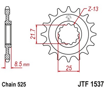 НАБОР ПРИВОДА ZVMX JT KAWASAKI Z1000 14-20