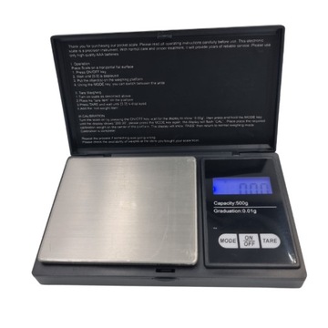 Электронные весы для ювелирных изделий W-005 0,1 г/500 г, дисплей 3,1х1,1 см