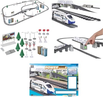 ЭЛЕКТРОПОЕЗД ПОЕЗД ЛОКОМОТИВ БОЛЬШИЕ ПУТЕВЫЕ ЗДАНИЯ ЗНАКИ МОСТ 9м