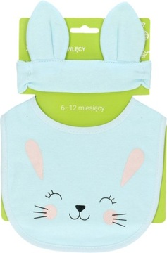 Zestaw wielkanocny Zając ELOY Easter zestaw śliniak i opaska 6-12 m