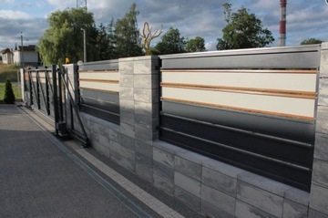 Современный забор сечение 150х20, забор из ламината