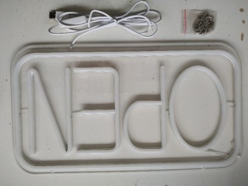 НЕОНОВЫЙ СВЕТОДИОДНЫЙ ЗНАК ОТКРЫТИЯ ДЛЯ USB, БЕЛЫЙ