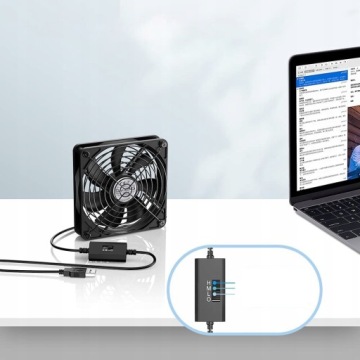 ВЕНТИЛЯТОР ДЛЯ КОМПЬЮТЕРА 14 СМ, 3 РЕГУЛИРУЕМЫЕ СКОРОСТИ, USB-КУЛЕР