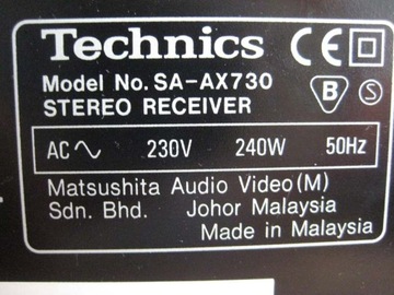 SA-AX730 Усилитель стереоресивера Technics