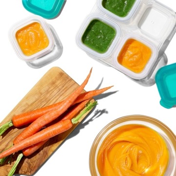 Контейнеры для заморозки пищевых продуктов из оксо-силикона.