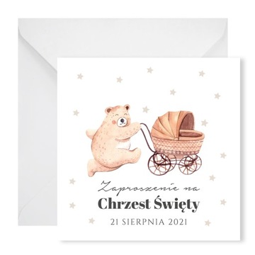 Zaproszenie na Chrzest Personalizowane + koperta