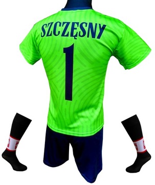 Komplet strój bramkarski Szczęsny Polska koszulka spodenki getry :: 128 cm
