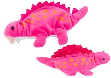 PLUSZOWY DINOZAUR PIÓRNIK SCHOWEK ZAWIESZKA RÓŻOWY