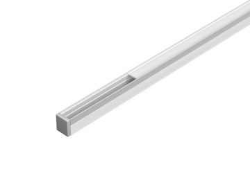 WĄSKI Profil LED szer. 7,6 mm seria PRO-9 1m wpustowy srebrny + akcesoria