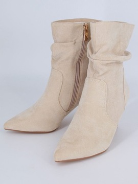 ВЕСЕННИЕ ВИНТАЖНЫЕ ЗАМШЕВЫЕ БОТИНКИ НА НИЗКОМ КАБЛУКЕ БЕЖЕВЫЕ ЖЕНСКИЕ БОТИНКИ НА ВЫСОКИХ КАБЛУКАХ 41