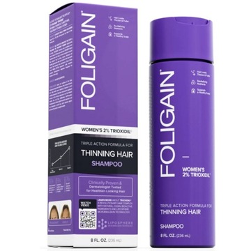 Foligain Szampon Stymulujący Porost Włosów 236ml dla Kobiet Trioxidil 2%