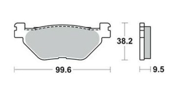 ЗАДНИЕ КОЛОДКИ TRW LUCAS YAMAHA FJR1300 A,AS,AE 01-16