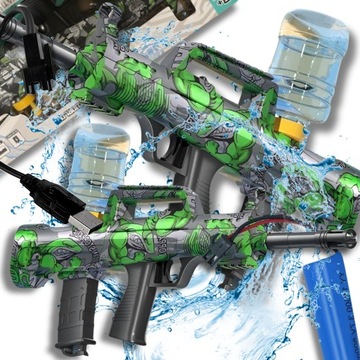 KARABIN PISTOLET NA WODĘ ELEKTRYCZNY MIOTACZ DLA DZIECI WODA AKUMULATOR AUG