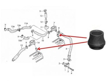 Uszczelka przewodu odmy Skoda VW Seat Audi B55