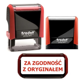 Pieczątka ZA ZGODNOŚĆ Z ORYGINAŁEM Trodat Printy 4911 JAKOŚĆ PREMIUM