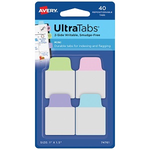 Zakładki Avery Zweckform kolor pastel 4 szt. 74761
