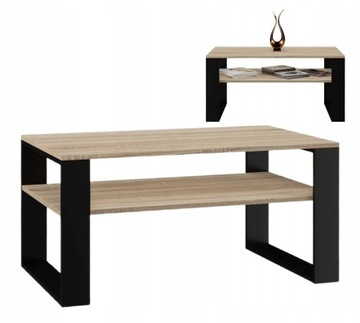 STOLIK KAWOWY ŁAWA MODERN PÓŁKI LOFT